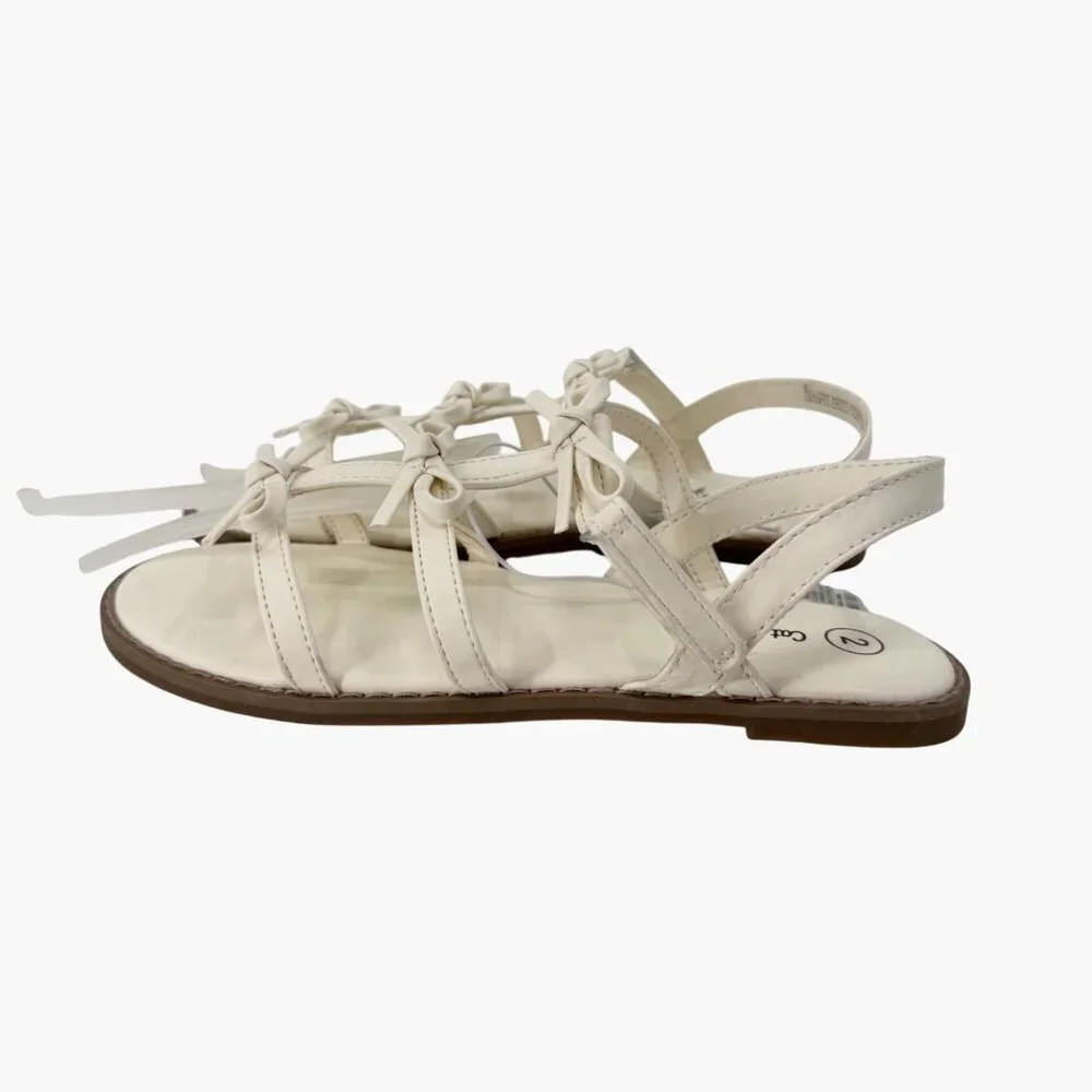 NEW Cat & Jack Kids' Aria Bow Sandals -  Ivory - Size 2